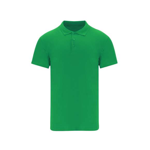 Polo unisex de manga corta de 200 g/m2. Tapeta con tres botones acabado mate. Con cubrecosturas reforzado en el interior del cuello. Ribete acanalado en mangas y cuello. Costuras laterales con aperturas en la parte del bajo.