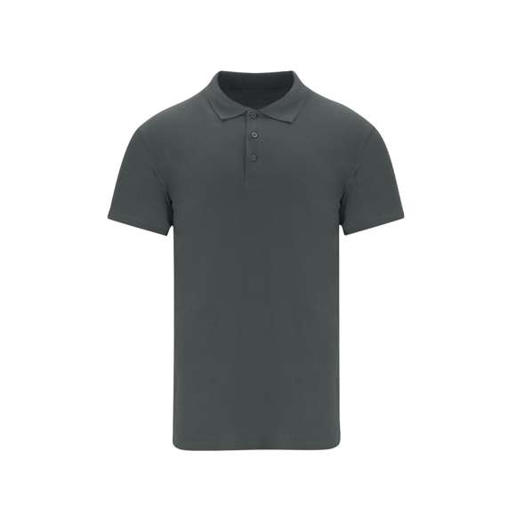 Polo unisex de manga corta de 200 g/m2. Tapeta con tres botones acabado mate. Con cubrecosturas reforzado en el interior del cuello. Ribete acanalado en mangas y cuello. Costuras laterales con aperturas en la parte del bajo.