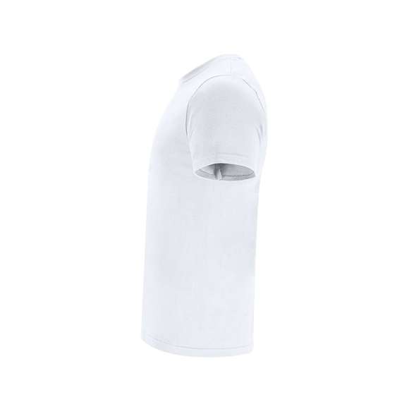 Camiseta tubular de manga corta unisex confeccionada en algodón de punto liso de 190 g/m2. Con cuello redondo en canalé 1x1 con elastano y cubrecosturas.