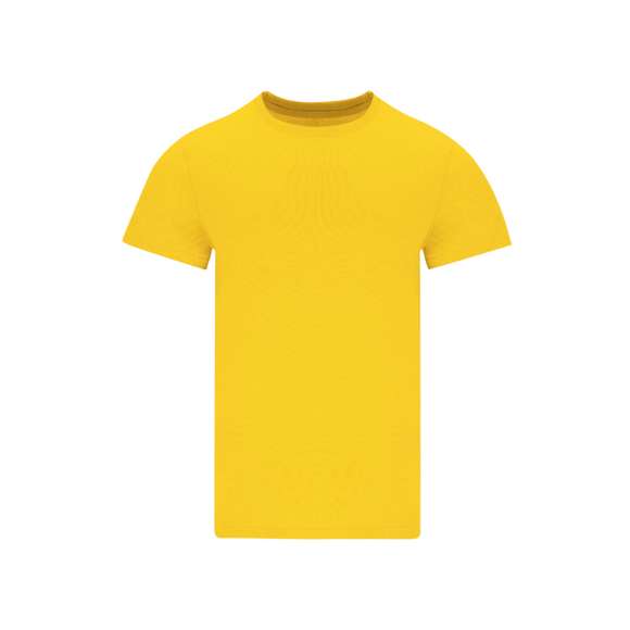 Camiseta tubular de manga corta unisex confeccionada en algodón de punto liso de 190 g/m2. Con cuello redondo en canalé 1x1 con elastano y cubrecosturas.