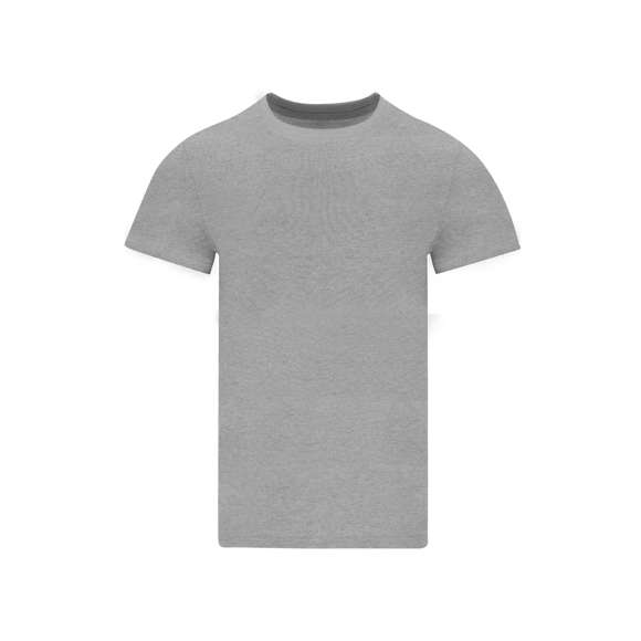 Camiseta tubular de manga corta unisex confeccionada en algodón de punto liso de 190 g/m2. Con cuello redondo en canalé 1x1 con elastano y cubrecosturas.