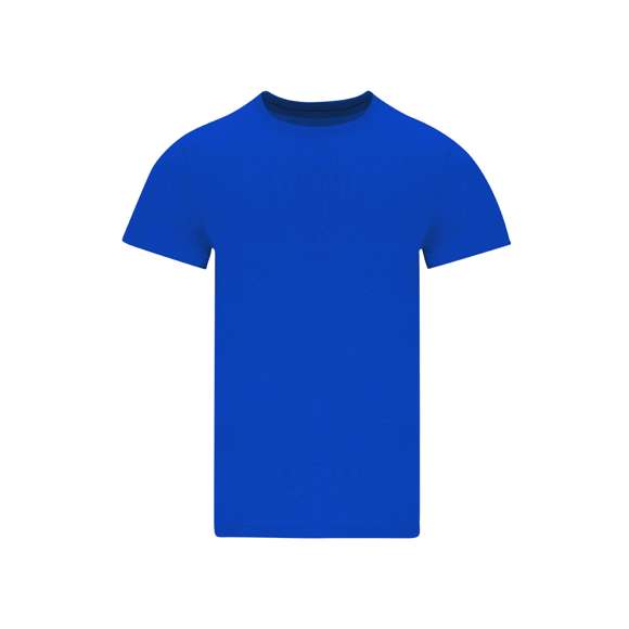 Camiseta tubular de manga corta unisex confeccionada en algodón de punto liso de 190 g/m2. Con cuello redondo en canalé 1x1 con elastano y cubrecosturas.