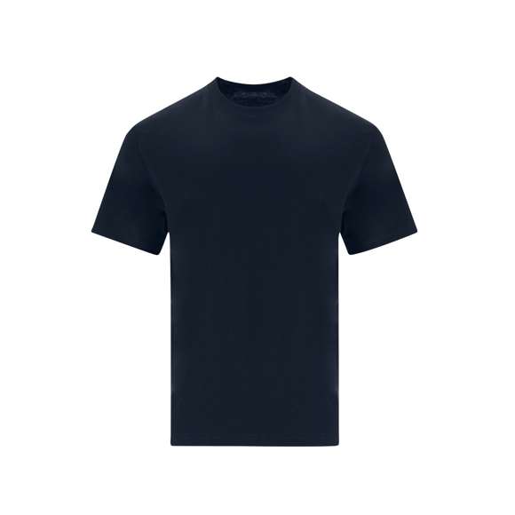 Camiseta Oversize de manga corta confeccionada en algodón de punto liso de 200 g/m². Cuello con canalé 1x1 con elastano y cubrecosturas. Con costuras laterales.