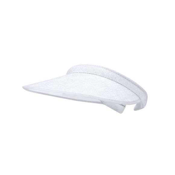 Visera de amplio sombraje, confeccionada en resistente poliéster con superficie recubierta de tela. Diseñada con ajuste de diadema abierta e interior acolchado con suave tejido rizado para mayor comodidad.