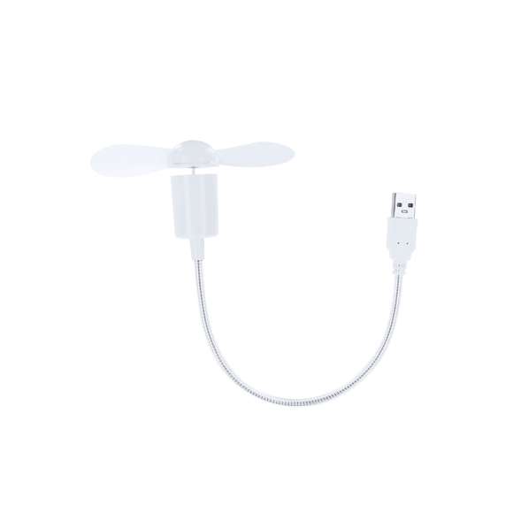 Práctico ventilador flexible, con conexión Tipo C y USB, compatible con multitud de dispositivos.
