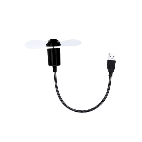 Práctico ventilador flexible, con conexión Tipo C y USB, compatible con multitud de dispositivos.