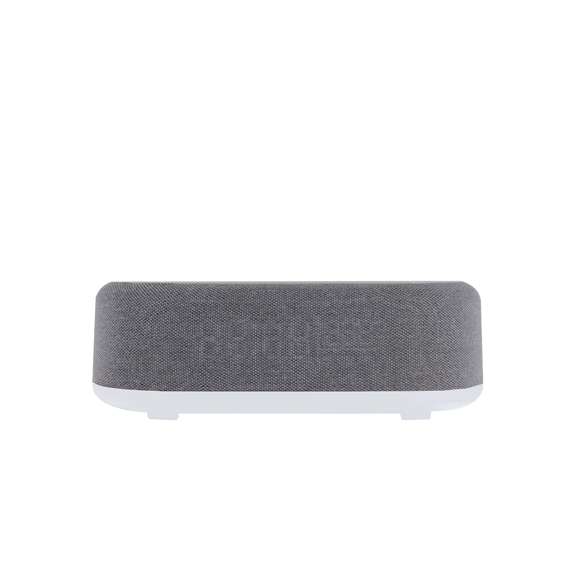 Reloj multifunción 5 en 1. Incluye múltiples funciones:-Cargador inalámbrico de 15W- Lámpara con luz cálida e intensidad regulable, ideal para crear ambientes agradables- Altavoz de 5W- Función hora (12/24h) y alarma- Indicador de temperatura y fechaCon pantalla retroiluminada y batería de 1200 mAh. Compatible con dispositivos equipados con tecnología de carga inalámbrica Qi. Fabricado en ABS blanco en combinación de poliéster. Con entrada USB Tipo C -cable incluido -.