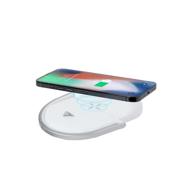 Lámpara multifunción fabricada en resistente ABS. Con cargador inalámbrico de 15W integrado y 32 LEDs en un aro plegable que también hace de soporte. Compatible con dispositivos móviles de carga inalámbrica y con cable cargador Tipo C -incluido-. Disponible manual de instrucciones en español e inglés.Fabricada conforme a los estándares RoHS y en cumplimiento con los siguientes requisitos de seguridad:Sistema de protección contra sobrecalentamiento.Sistema de protección contra sobrecarga.Sistema de bloqueo para evitar cortocircuitos.