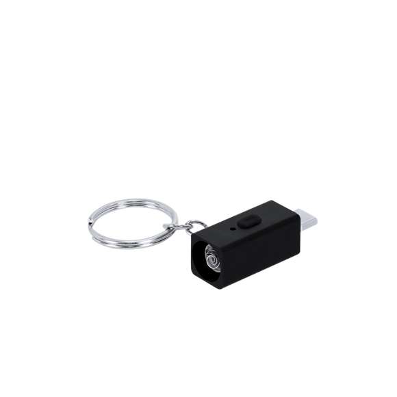 Encendedor eléctrico con alimentación directa mediante conexión Tipo C, perfecto para encender cigarrillos de forma cómoda. Fabricado con una carcasa de aluminio duradera y equipado con un botón de encendido. Diseño compacto y portátil incluye un aro metálico para usar como llavero.
