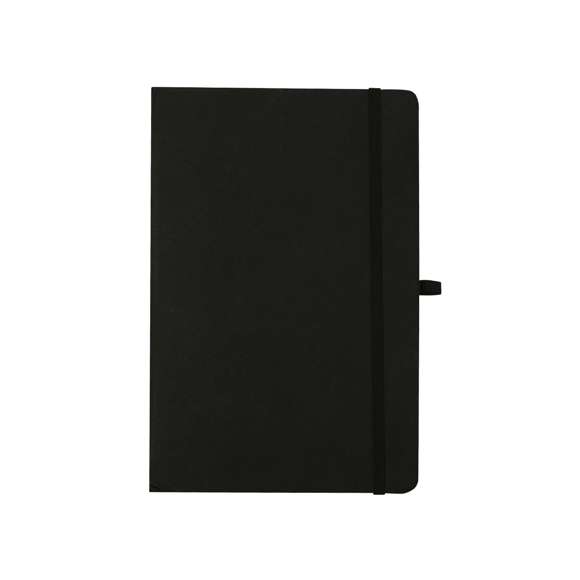 Bloc con notas adhesivas en cartón reciclado. Con tapas rígidas y 80 hojas lisas. En la cubierta interior de la portada incluye: 25 hojas adhesivas amarillas, 125 mini notas adhesivas de variados colores y práctico tarjetero en color kraft. Con soporte para bolígrafos y cinta elástica a juego.El Cartón Reciclado proviene del reaprovechamiento de excedente de fabricaciones y reciclaje de papel en el final de su vida útil, convirtiéndose en un lienzo ecológico y sostenible.