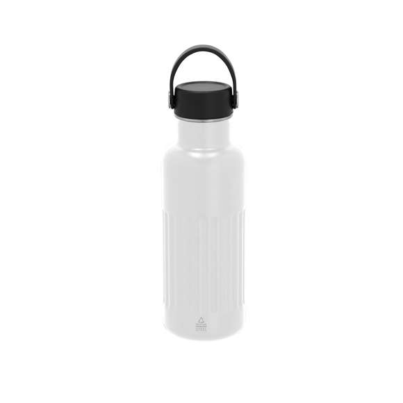 Bidón térmico en Acero Inox Reciclado de doble pared y 500 ml de capacidad. Exterior en acabado biselado mate. Incluye tapón a rosca con asa fabricada en flexible PP. Incluye distintivo de Acero Inox Reciclado.El acero es uno de los materiales más demandados y que puede encontrarse casi en todas partes, desde productos de uso diario a grandes construcciones. Con innumerables propiedades, entre las que cabe destacar la durabilidad y su alto grado de reutilización, convirtiéndolo en una alternativa muy valorada en soluciones de sostenibilidad. Debidamente tratado, permite obtener nuevos recursos de infinita utilización.