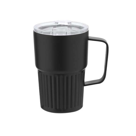 Taza térmica en Acero Inox Reciclado de doble pared y 400 ml de capacidad. Exterior en acabado biselado mate. Incluye tapadera con sistema de cierre a presión transparente y dosificador de fácil apertura abatible, libre de BPA. Es ideal para tener en tu escritorio, mesa o en cualquier superficie donde disfrutar tranquilamente de tu bebida favorita. Incluye distintivo de Acero Inox Reciclado.El acero es uno de los materiales más demandados y que puede encontrarse casi en todas partes, desde productos de uso diario a grandes construcciones. Con innumerables propiedades, entre las que cabe destacar la durabilidad y su alto grado de reutilización, convirtiéndolo en una alternativa muy valorada en soluciones de sostenibilidad. Debidamente tratado, permite obtener nuevos recursos de infinita utilización.