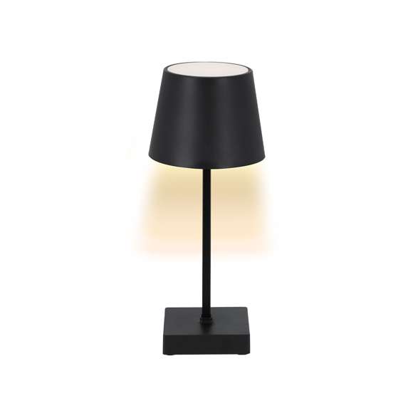 Lámpara de diseño en acabado cromado. Fabricada en ABS y  aluminio. Incluye 3 modos de luz (blanca, neutra y cálida). Equipada con 17 LEDs. Con botón encendido/apagado, alimentada por 3 pilas AAA -no incluidas-.
