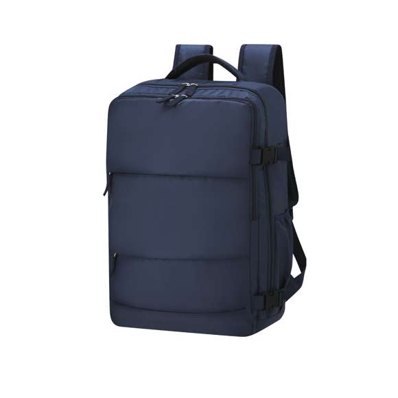 Mochila multifunción fabricada en poliéster 420D. Cuenta con una excelente transpirabilidad en la zona trasera y en la cinta para los hombros, facilitando la disipación del calor gracias a sus cintas y respaldo acolchados. Las cintas anchas están diseñadas para aliviar la presión en los hombros, permitiendo llevar la mochila cómodamente durante largos periodos.Perfecta para cualquier situación por tener múltiples compartimentos:2 bolsillos frontales.3 compartimentos grandes centrales, uno de ellos portatodo, un bolsillo central de gran capacidad para guardad ropa y/o complementos con organizador en su interior, y dos más acolchados, perfectos para llevar portátil de hasta 15 pulgadas y tablet hasta 12 pulgadas.Además, cuenta con un bolsillo lateral perfecto para tener acceso rápido. Perfecta para viajes o para el día a día por sus cintas ajustables, adaptándose a todo estilo de vida.