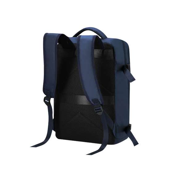 Mochila multifunción fabricada en poliéster 420D. Cuenta con una excelente transpirabilidad en la zona trasera y en la cinta para los hombros, facilitando la disipación del calor gracias a sus cintas y respaldo acolchados. Las cintas anchas están diseñadas para aliviar la presión en los hombros, permitiendo llevar la mochila cómodamente durante largos periodos.Perfecta para cualquier situación por tener múltiples compartimentos:2 bolsillos frontales.3 compartimentos grandes centrales, uno de ellos portatodo, un bolsillo central de gran capacidad para guardad ropa y/o complementos con organizador en su interior, y dos más acolchados, perfectos para llevar portátil de hasta 15 pulgadas y tablet hasta 12 pulgadas.Además, cuenta con un bolsillo lateral perfecto para tener acceso rápido. Perfecta para viajes o para el día a día por sus cintas ajustables, adaptándose a todo estilo de vida.
