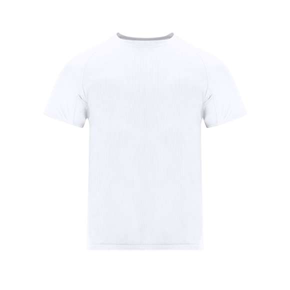 Camiseta técnica confeccionada en tejido Waffle Interlock con función Cool Dry, manteniendo la piel seca y fresca durante la actividad. Con mangas ranglán y cuello redondo, reforzado con cubrecosturas a tono. Incluye paneles inferiores en las mangas a tono y costuras en la sisa.