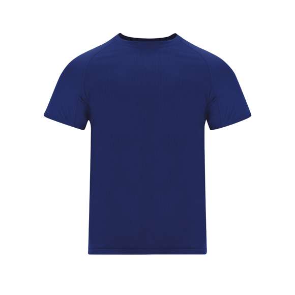 Camiseta técnica confeccionada en tejido Waffle Interlock con función Cool Dry, manteniendo la piel seca y fresca durante la actividad. Con mangas ranglán y cuello redondo, reforzado con cubrecosturas a tono. Incluye paneles inferiores en las mangas a tono y costuras en la sisa.