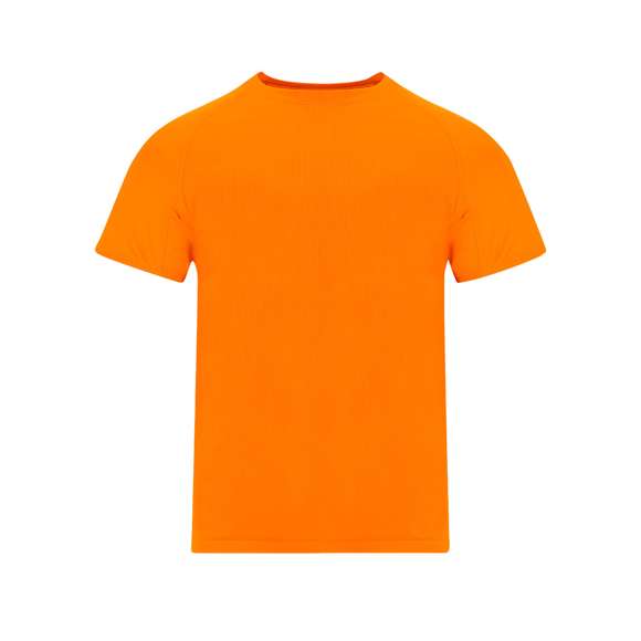 Camiseta técnica confeccionada en tejido Waffle Interlock con función Cool Dry, manteniendo la piel seca y fresca durante la actividad. Con mangas ranglán y cuello redondo, reforzado con cubrecosturas a tono. Incluye paneles inferiores en las mangas a tono y costuras en la sisa.