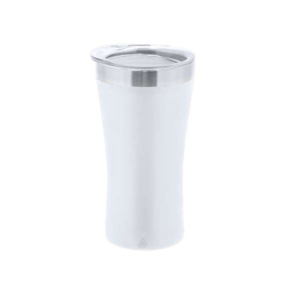 Vaso térmico fabricado en Acero Inox Reciclado de doble pared y 150 ml de capacidad. Exterior en acabado satinado e interior en acabado acero. Incluye tapa de cierre a presión transparente, con dosificador y libre de BPA. Es ideal para tener en tu escritorio, mesa o en cualquier superficie donde disfrutar tranquilamente de tu bebida favorita. Con logotipo Acero Inox Reciclado.El acero es uno de los materiales más demandados y que puede encontrarse casi en todas partes, desde productos de uso diario a grandes construcciones. Con innumerables propiedades, entre las que cabe destacar la durabilidad y su alto grado de reutilización, convirtiéndolo en una alternativa muy valorada en soluciones de sostenibilidad. Debidamente tratado, permite obtener nuevos recursos de infinita utilización.