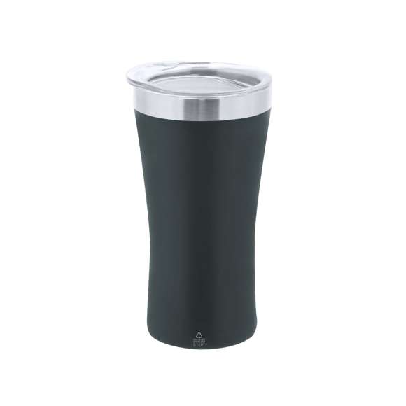 Vaso térmico fabricado en Acero Inox Reciclado de doble pared y 150 ml de capacidad. Exterior en acabado satinado e interior en acabado acero. Incluye tapa de cierre a presión transparente, con dosificador y libre de BPA. Es ideal para tener en tu escritorio, mesa o en cualquier superficie donde disfrutar tranquilamente de tu bebida favorita. Con logotipo Acero Inox Reciclado.El acero es uno de los materiales más demandados y que puede encontrarse casi en todas partes, desde productos de uso diario a grandes construcciones. Con innumerables propiedades, entre las que cabe destacar la durabilidad y su alto grado de reutilización, convirtiéndolo en una alternativa muy valorada en soluciones de sostenibilidad. Debidamente tratado, permite obtener nuevos recursos de infinita utilización.
