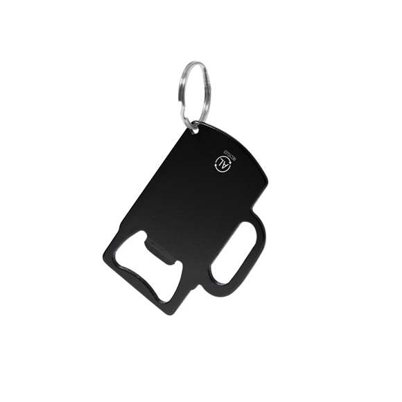 Original llavero abridor en Aluminio Reciclado con diseño de jarra. Especialmente diseñado para marcaje en láser. Con distintivo de Aluminio Reciclado grabado.El Aluminio Reciclado es un material con posibilidades de reciclaje casi infinitas, sin perder sus propiedades originales y consumiendo menos energía en este proceso.Certificación GRS (Global Recycled Standard / Estándar de Reciclaje Global), que garantiza el origen reciclado del material usado para fabricar el producto.