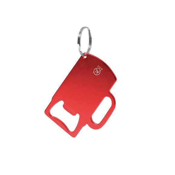 Original llavero abridor en Aluminio Reciclado con diseño de jarra. Especialmente diseñado para marcaje en láser. Con distintivo de Aluminio Reciclado grabado.El Aluminio Reciclado es un material con posibilidades de reciclaje casi infinitas, sin perder sus propiedades originales y consumiendo menos energía en este proceso.Certificación GRS (Global Recycled Standard / Estándar de Reciclaje Global), que garantiza el origen reciclado del material usado para fabricar el producto.