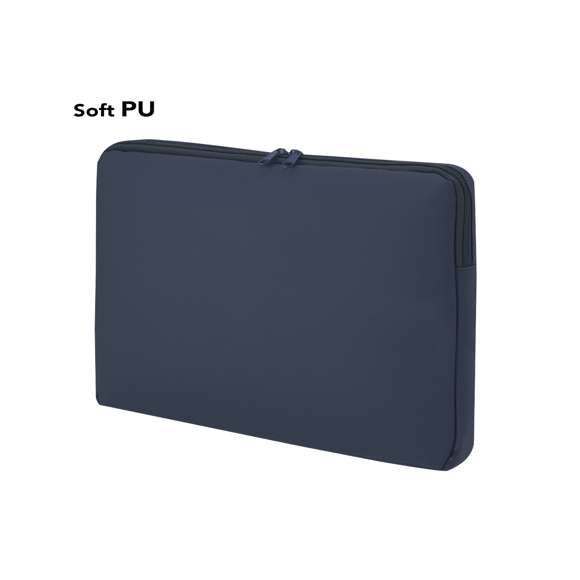 Útil funda de ordenador portátil hecha en suave PU. Compartimento principal acolchado de hasta 15 pulgadas con cierre de doble tirador a juego.