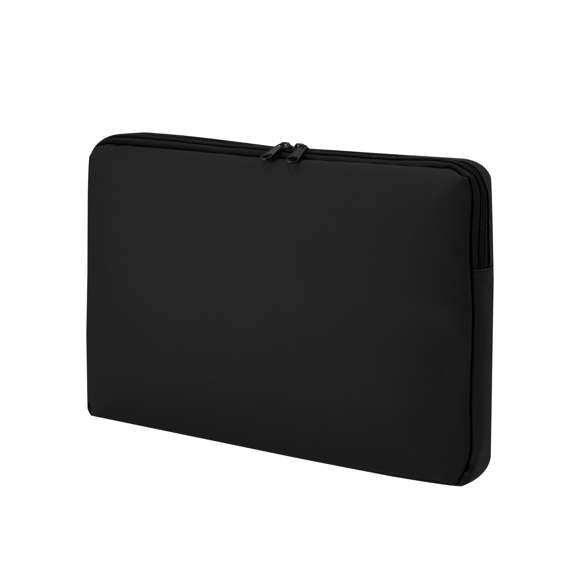 Útil funda de ordenador portátil hecha en suave PU. Compartimento principal acolchado de hasta 15 pulgadas con cierre de doble tirador a juego.