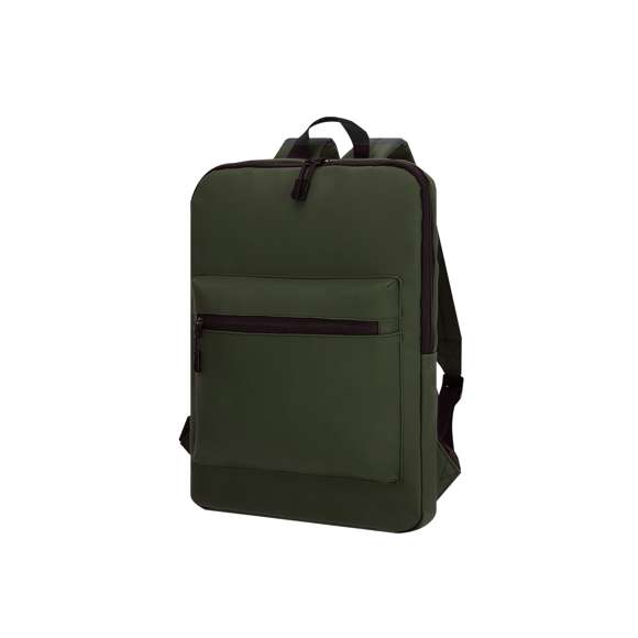 <p>Mochila fabricada en suave PU. Con bolsillo principal de cierre de cremallera con doble tirador. Interior acolchado para portátil de hasta 15 pulgadas. Incluye bolsillo frontal con cierre de cremallera. Espalda y cintas acolchadas, con tela transpirable y ajustables. Incluye cinta de transporte para ajuste en trolley o maleta, ideal para viajes.</p>