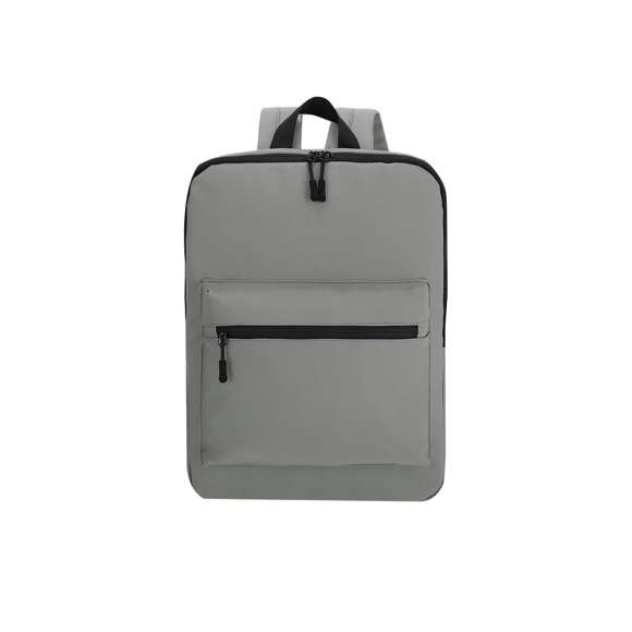 <p>Mochila fabricada en suave PU. Con bolsillo principal de cierre de cremallera con doble tirador. Interior acolchado para portátil de hasta 15 pulgadas. Incluye bolsillo frontal con cierre de cremallera. Espalda y cintas acolchadas, con tela transpirable y ajustables. Incluye cinta de transporte para ajuste en trolley o maleta, ideal para viajes.</p>