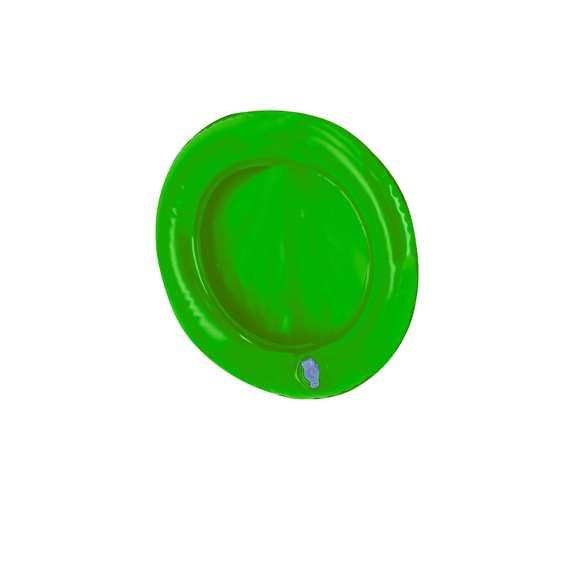 Original almohadilla para la cabeza con función de frisbee, de diseño redondo con aro hinchable fabricado en resistente PVC de color sólido y acabado brillo. Con plegado especial para fácil impresión.