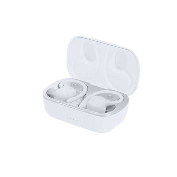 <p>Auriculares intraurales con diseño ergonómico y sujeción firme que se adapta alrededor de la oreja, con conexión Bluetooth 5.4. Incluyen un estuche con tapa abatible y batería integrada de 200 mAh. Auriculares con control táctil integrado y función manos libres, ideales para llamadas y música. Recargables mediante cable Tipo C -incluido-.</p>
