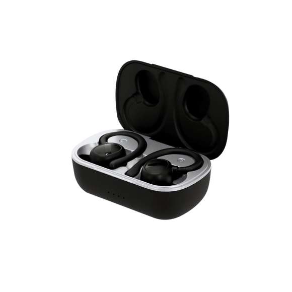 <p>Auriculares intraurales con diseño ergonómico y sujeción firme que se adapta alrededor de la oreja, con conexión Bluetooth 5.4. Incluyen un estuche con tapa abatible y batería integrada de 200 mAh. Auriculares con control táctil integrado y función manos libres, ideales para llamadas y música. Recargables mediante cable Tipo C -incluido-.</p>