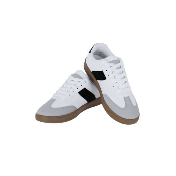 <p>Zapatilla de diseño con silueta de perfil bajo, confeccionada con una parte superior de piel suave y refuerzos en ante que aportan estilo.Cuenta con suela acolchada para mayor comodidad y suela inferior de goma que garantiza tracción y resistencia. Presenta un cierre con cordones a tono. Incluye detalle a juego en la lengüeta, ideal para personalización mediante impresión.</p>