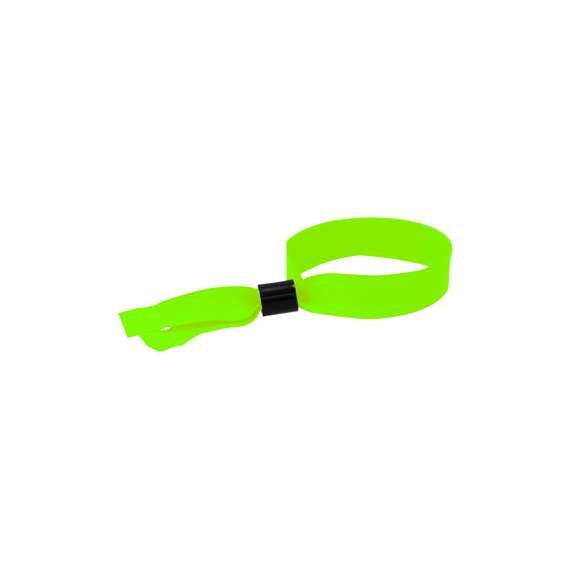Pulsera para eventos, elaborada en resistente y suave poliéster. Diseñada con un cierre de seguridad ajustable.