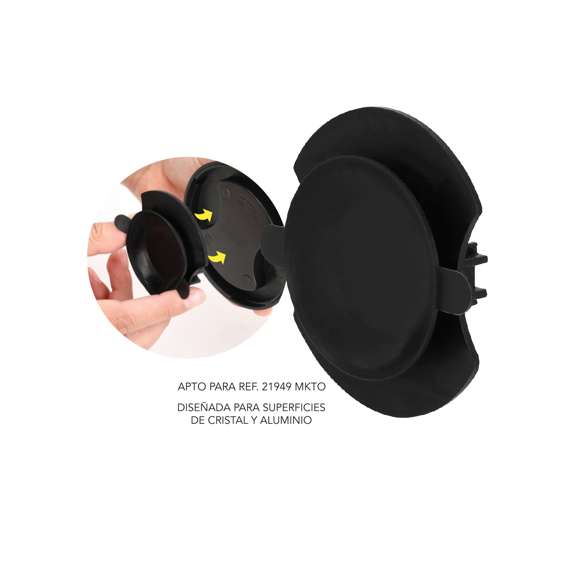Soporte ventosa apto para ref 21949, que le permitirá usar la baliza en superficies no metálicas tales como cristal, aluminio o fibra de vidrio. Fijación imantada de fácil colocación.