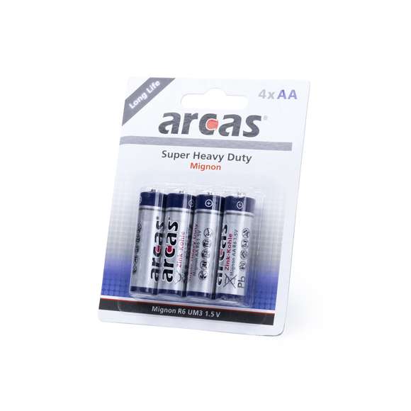  	Blister de 4 pilas salinas de 1,5V tipo AA/R06