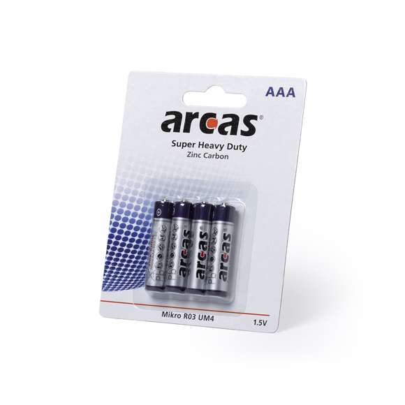 Blister de 4 pilas salinas de 1,5V tipo AAA/R03