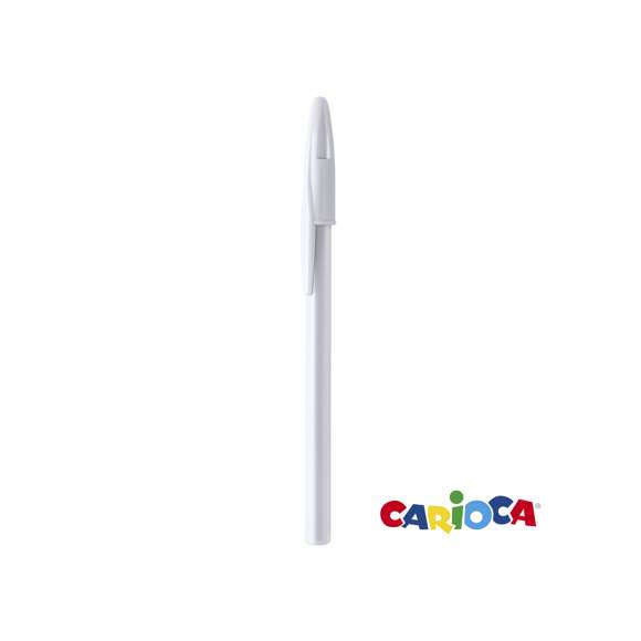Bolígrafo Universal de Carioca de capucha en clásico diseño con cuerpo de suave acabado brillante en vivos colores. Tinta azul.