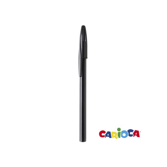 Bolígrafo Universal de Carioca de capucha en clásico diseño con cuerpo de suave acabado brillante en vivos colores. Tinta azul.