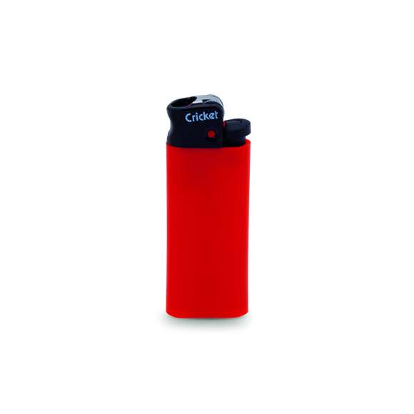  	Miniencendedor clásico Cricket. A gas, de mecanismo de piedra y con protección infantil. Disponible en variada gama de colores sólidos. Servido en bandejas de 50 unidades del mismo color.