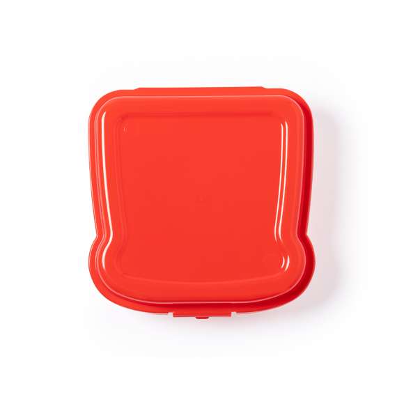 Fiambrera para sandwich de 450ml de capacidad en variada gama de vivos colores. Con cierre de seguridad.