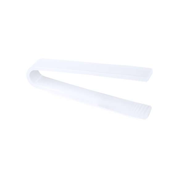 Pinza de elegante y suave acabado en color blanco especialmente diseñada para marcaje en tampografía.