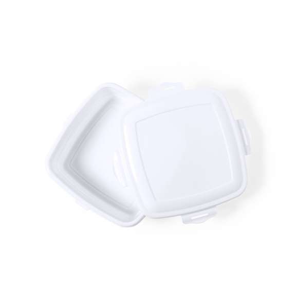  	Fiambrera de 1L de capacidad, hecha en PP de color blanco. De fabricación europea y con certificación Food Grade, garantizando la seguridad cuando los alimentos entran en contacto con el material usado para fabricar el producto. Formato cuadrado, con cierre de seguridad en todos sus lados.