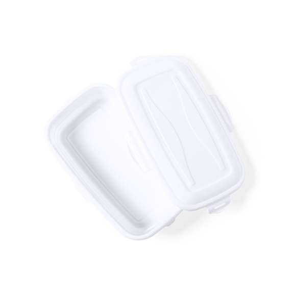  	Fiambrera de 1L de capacidad, hecha en PP de color blanco. De fabricación europea y con certificación Food Grade, garantizando la seguridad cuando los alimentos entran en contacto con el material usado para fabricar el producto. Formato rectangular, con cierre de seguridad en todos sus lados.