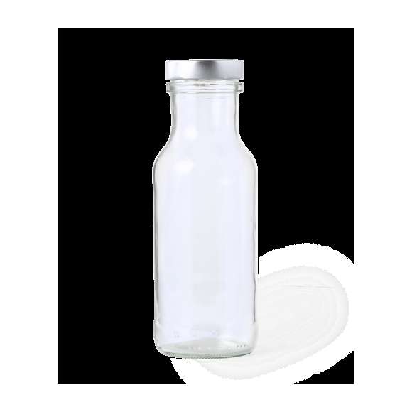 Botella de línea nature de 785ml de capacidad, con tapón a rosca metálico. De fabricación europea y presentada en caja de cartón reciclado con distintivo Made in Europe.