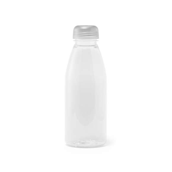 Botella de 550 ml de capacidad en material tritán, resistente al calor y libre de BPA. Con tapón a rosca de seguridad y disponible en variada gama de colores, con distintivo Made In Europe.