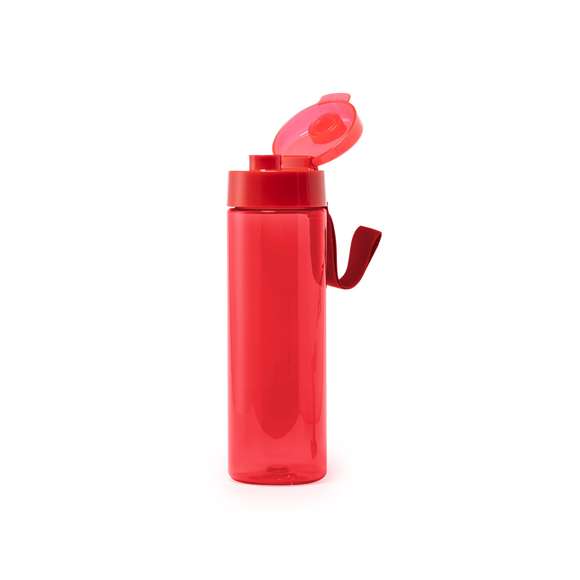 Bidón de 600 ml de capacidad en material tritán resistente al calor y libre de BPA. Con tapón a rosca dosificador de seguridad y disponible en variada gama de colores, con distintivo Made In Europe.
