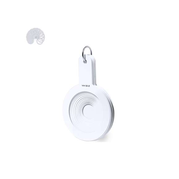 Calibrador manual fabricado en resistente PP. Para diá metros desde 30mm hasta 90mm, perfecto para la medición y clasificación a tiempo real y según tamaños. Cuenta con 8 plantillas que van aumentando gradualmente cada 2mm, una de ellas con superficie plana para marcaje. Unidos por una práctica anilla de transporte.