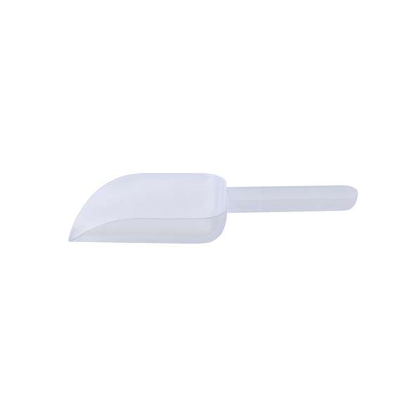 Práctica pala de mano fabricada en resistente PP transparente. Con mango ergonómico que facilita una carga y vertido del contenido precisos.